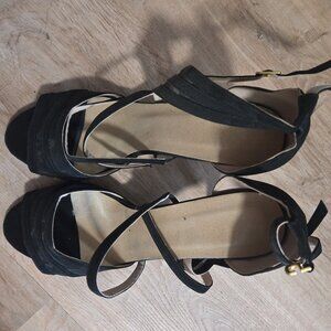 Black salsa dancing shoes